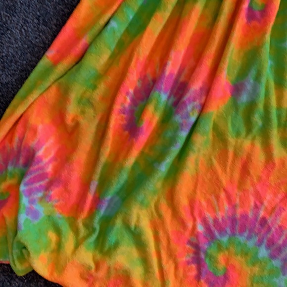 Bright Tie Dye Soft Terry Tube Sundress Cover up - Picture 3 of 6